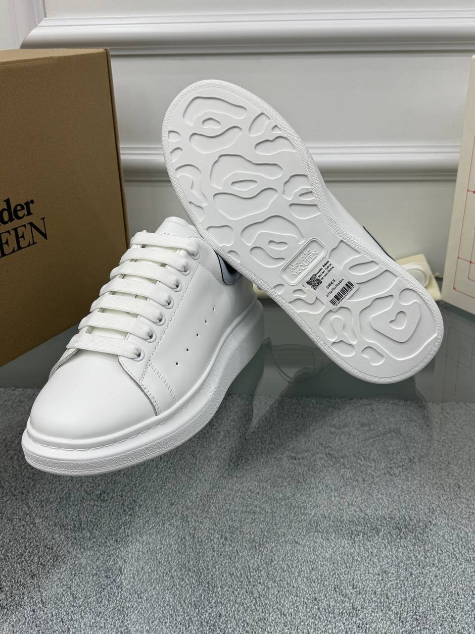 Oversize Beyaz Erkek Deri Sneaker