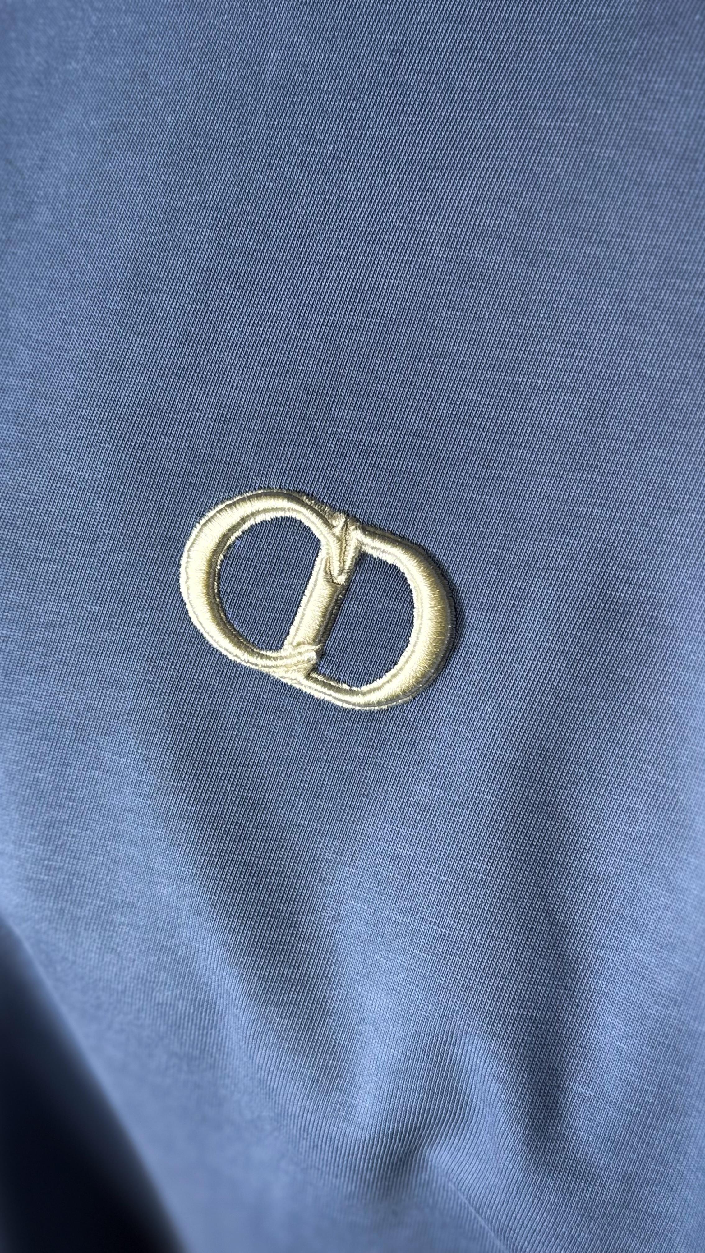 Nakış Logo Detaylı Mavi Erkek T-shirt
