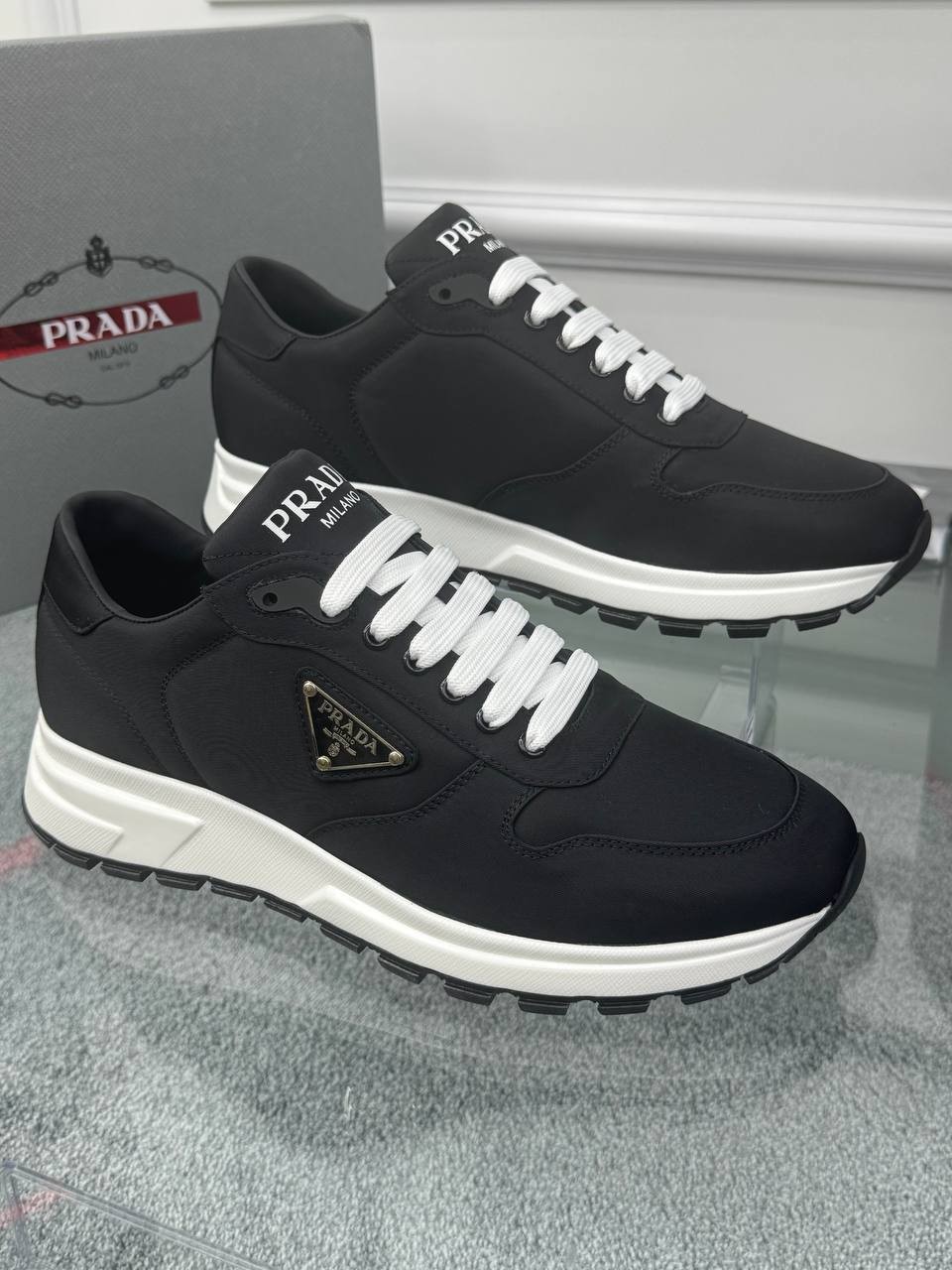 Logo Detaylı Kumaş Erkek Sneakers