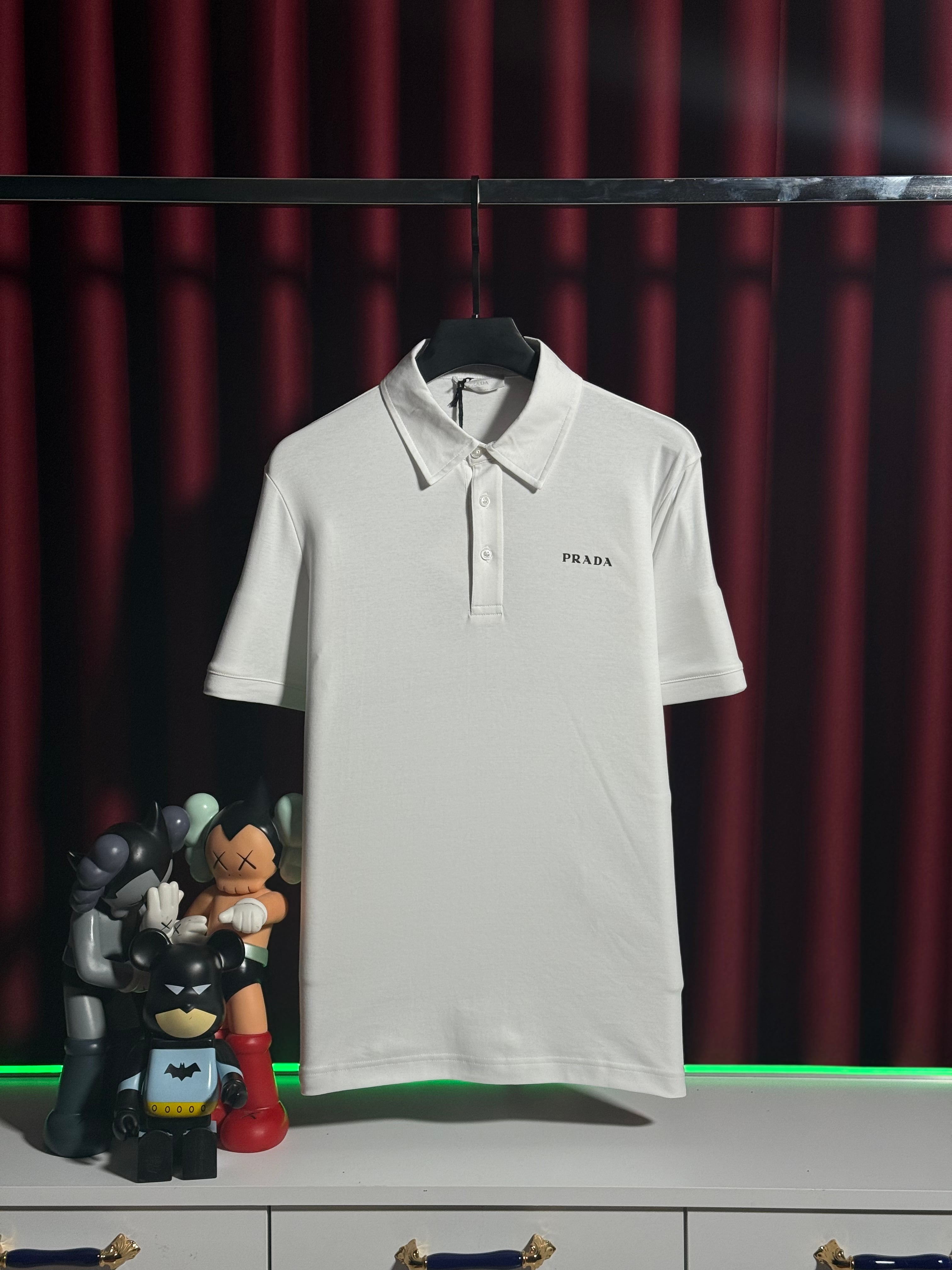 İthal Merserize Beyaz Logo Detaylı Polo T-shirt