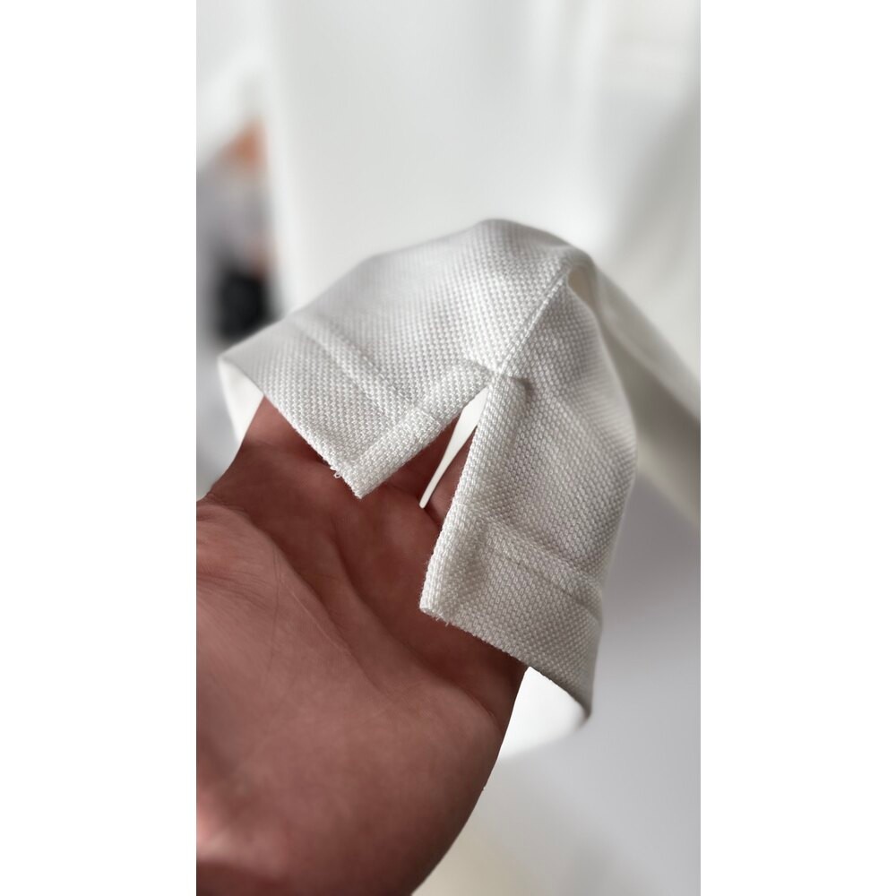Altın Logo Detaylı Erkek Beyaz Polo T-shirt NW