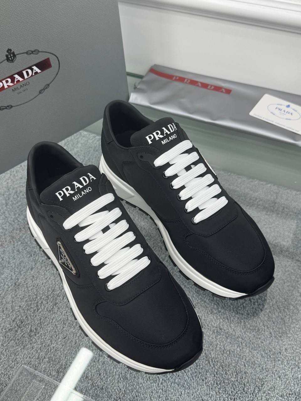 Logo Detaylı Kumaş Erkek Sneakers