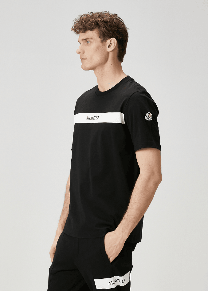 Kol Logo Detaylı Siyah Erkek T-shirt