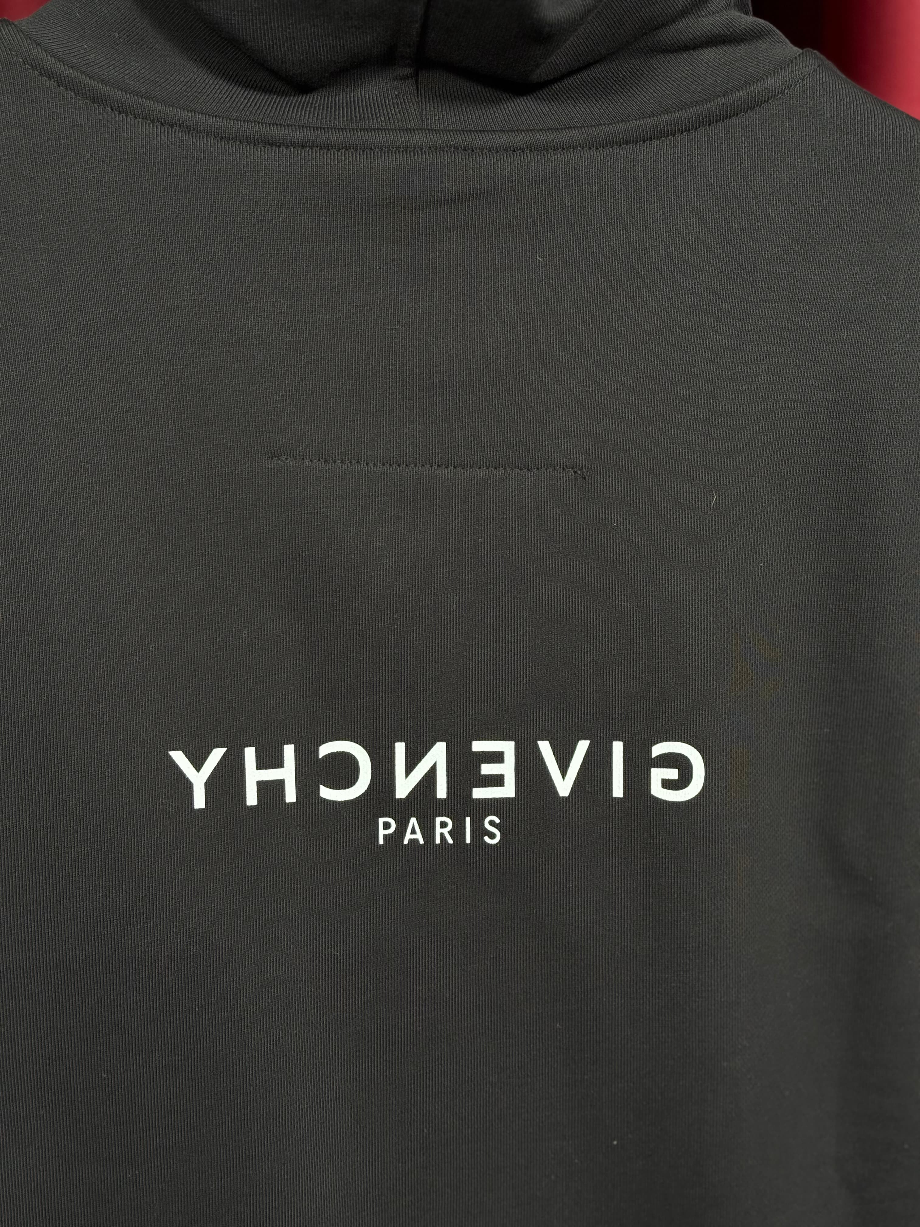 Logo Baskılı Siyah Erkek Kapşonlu Sweatshirt
