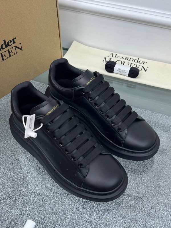 Oversize Siyah Erkek Deri Sneaker