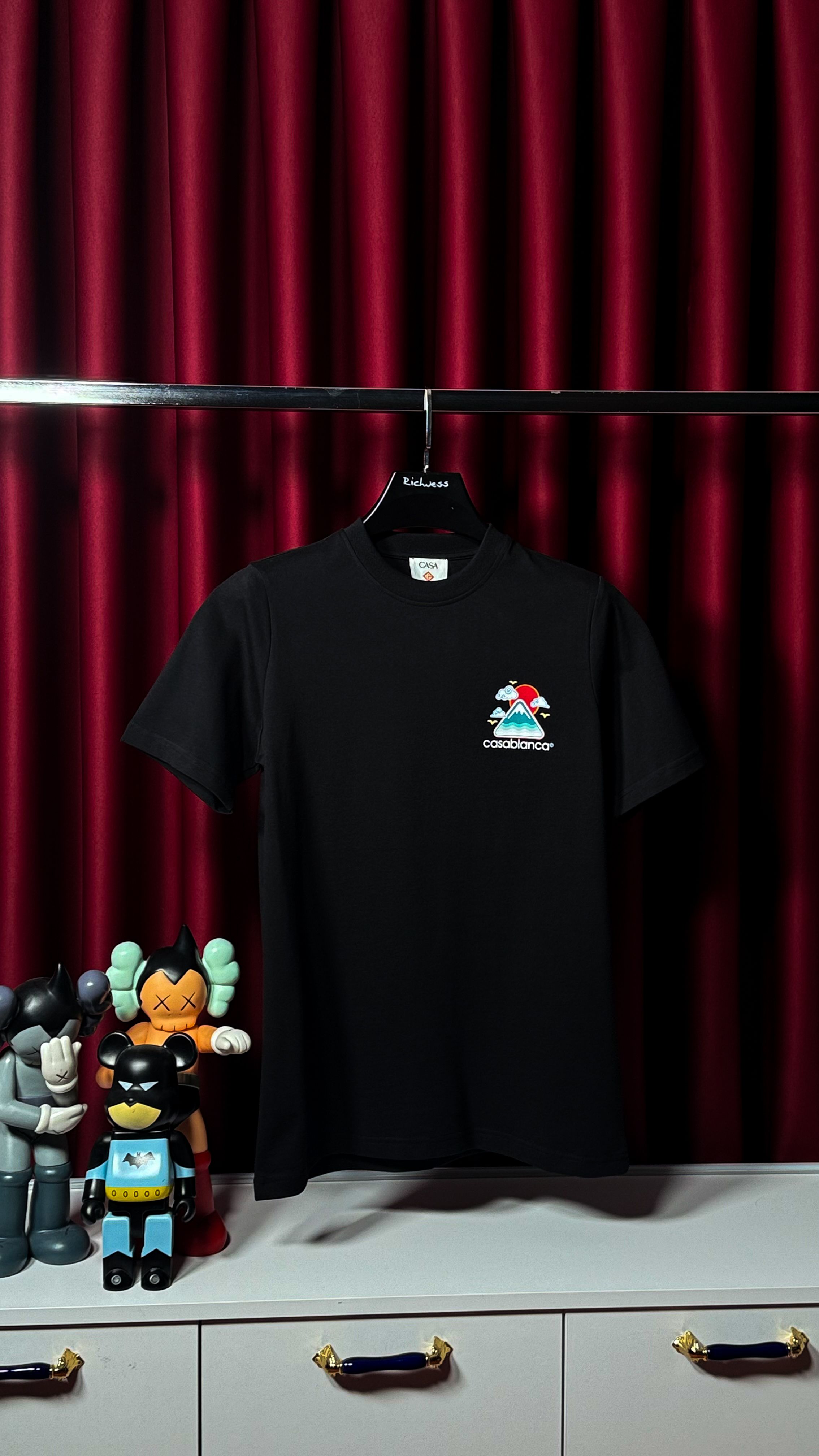 Ön Ve Arka Logo Detaylı Siyah Erkek T-shirt