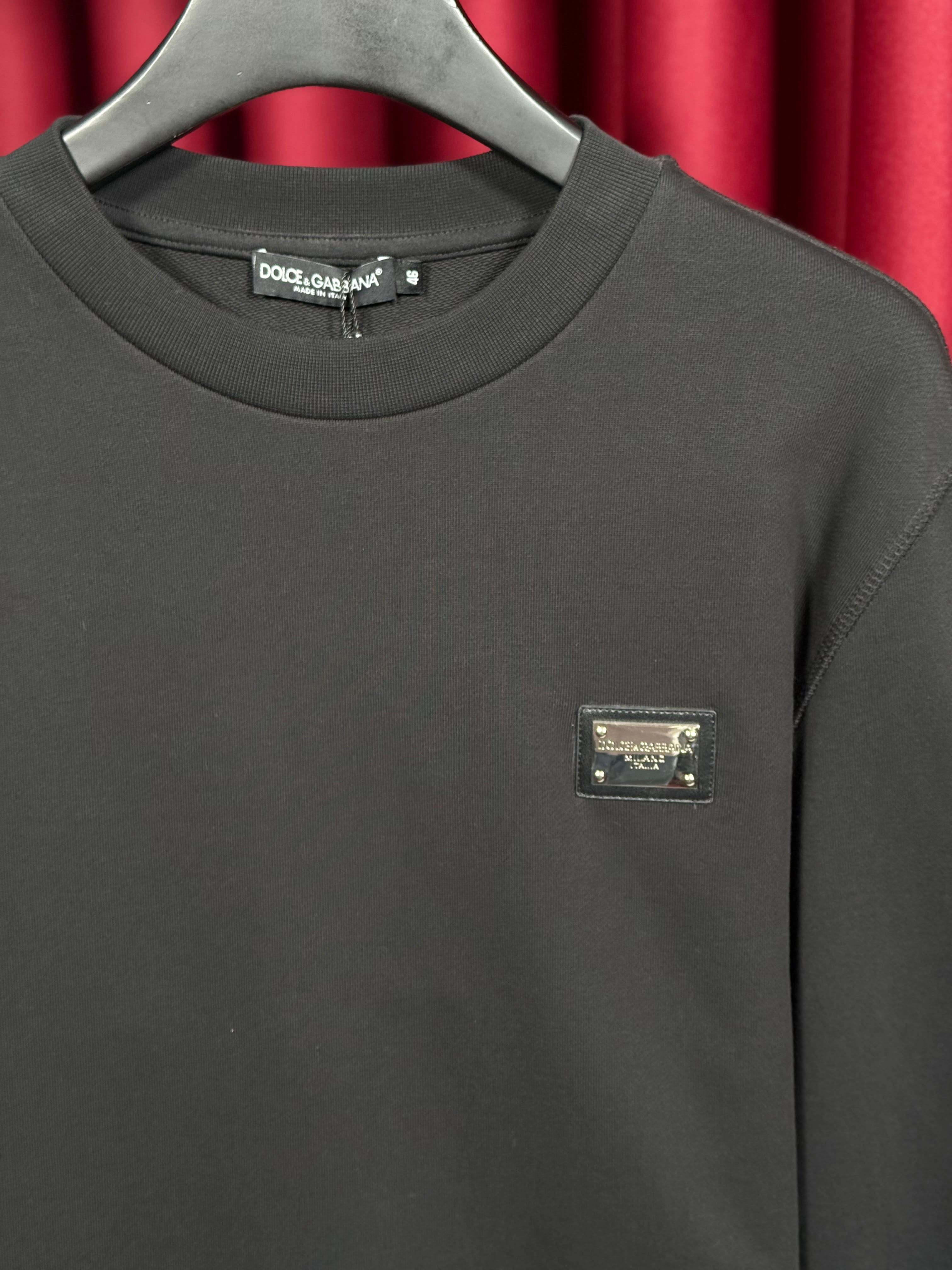 Metal Plaka Logo Detaylı Erkek Sweatshirt