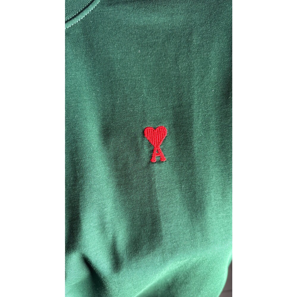 Yeşil Nakış Logo Detaylı Erkek T-shirt