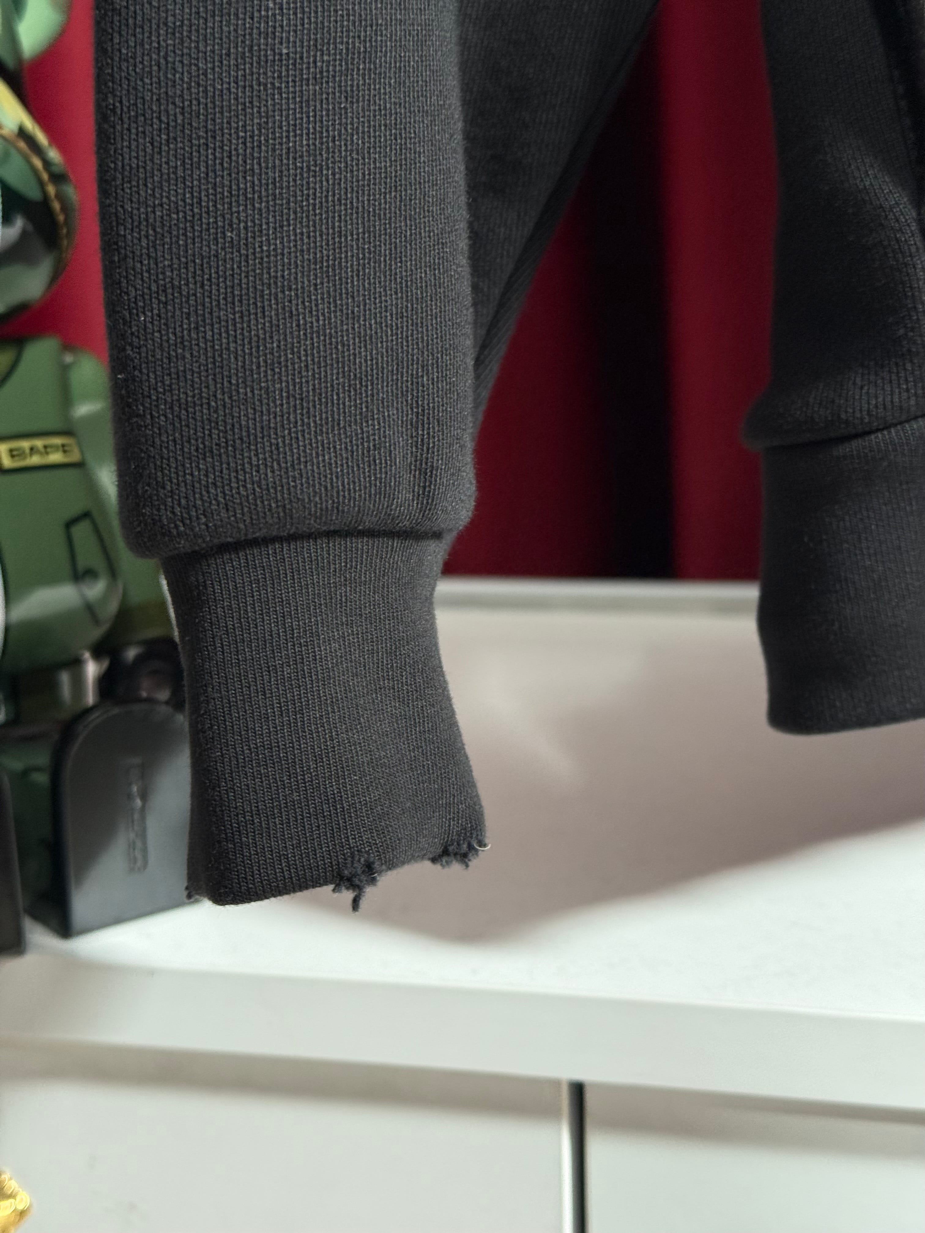 Kapşonlu Baskı Detaylı Siyah Erkek Sweatshirt