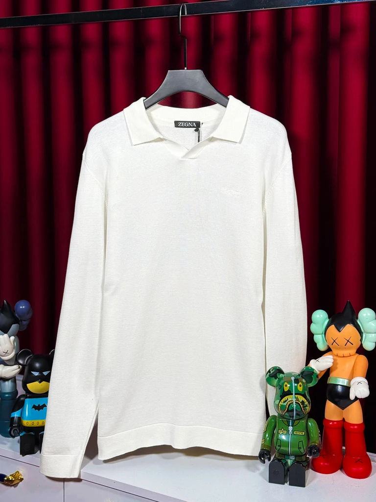 Polo Yaka Beyaz Erkek Triko