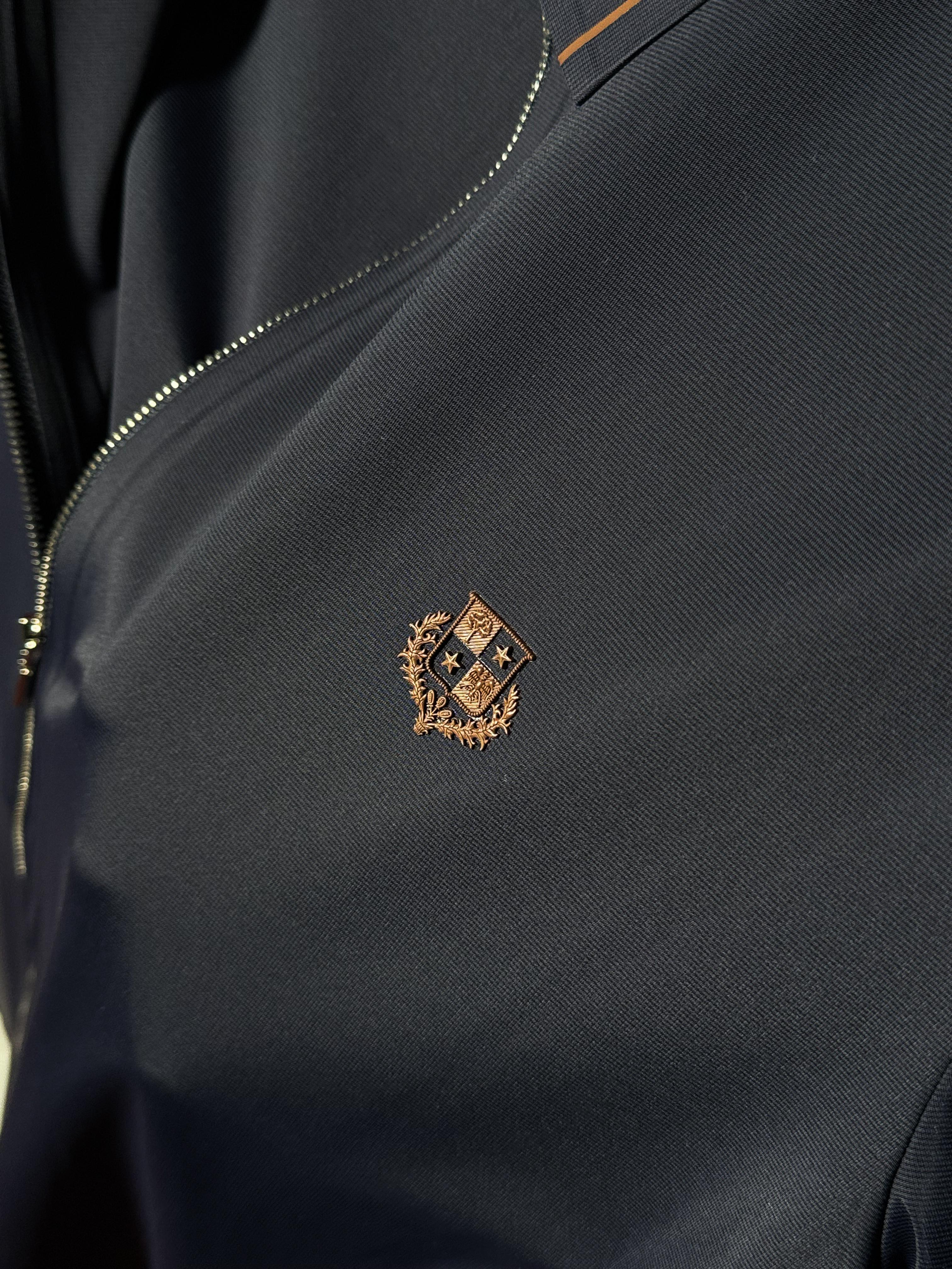 İthal Fermuarlı Nakış Logo Detaylı Polo T-shirt