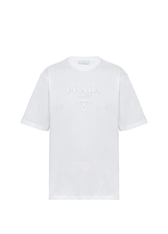 Mavi Detaylı Logo Baskılı Erkek T-shirt NW