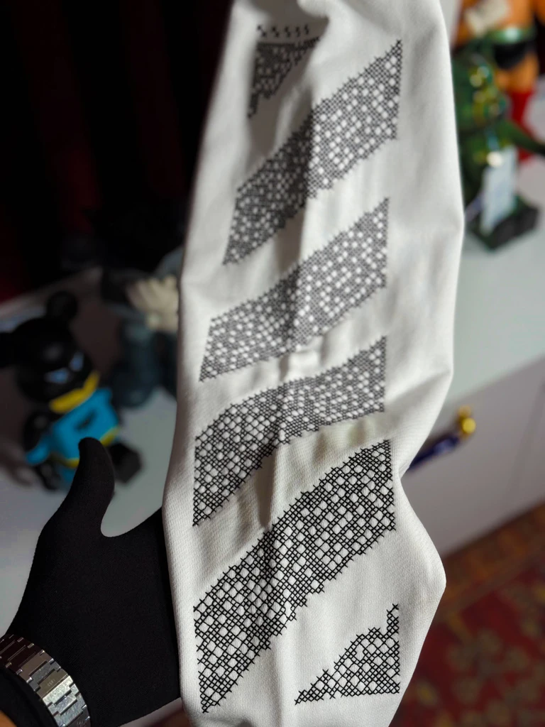 Beyaz Stripe Detaylı Oversize Hoodie