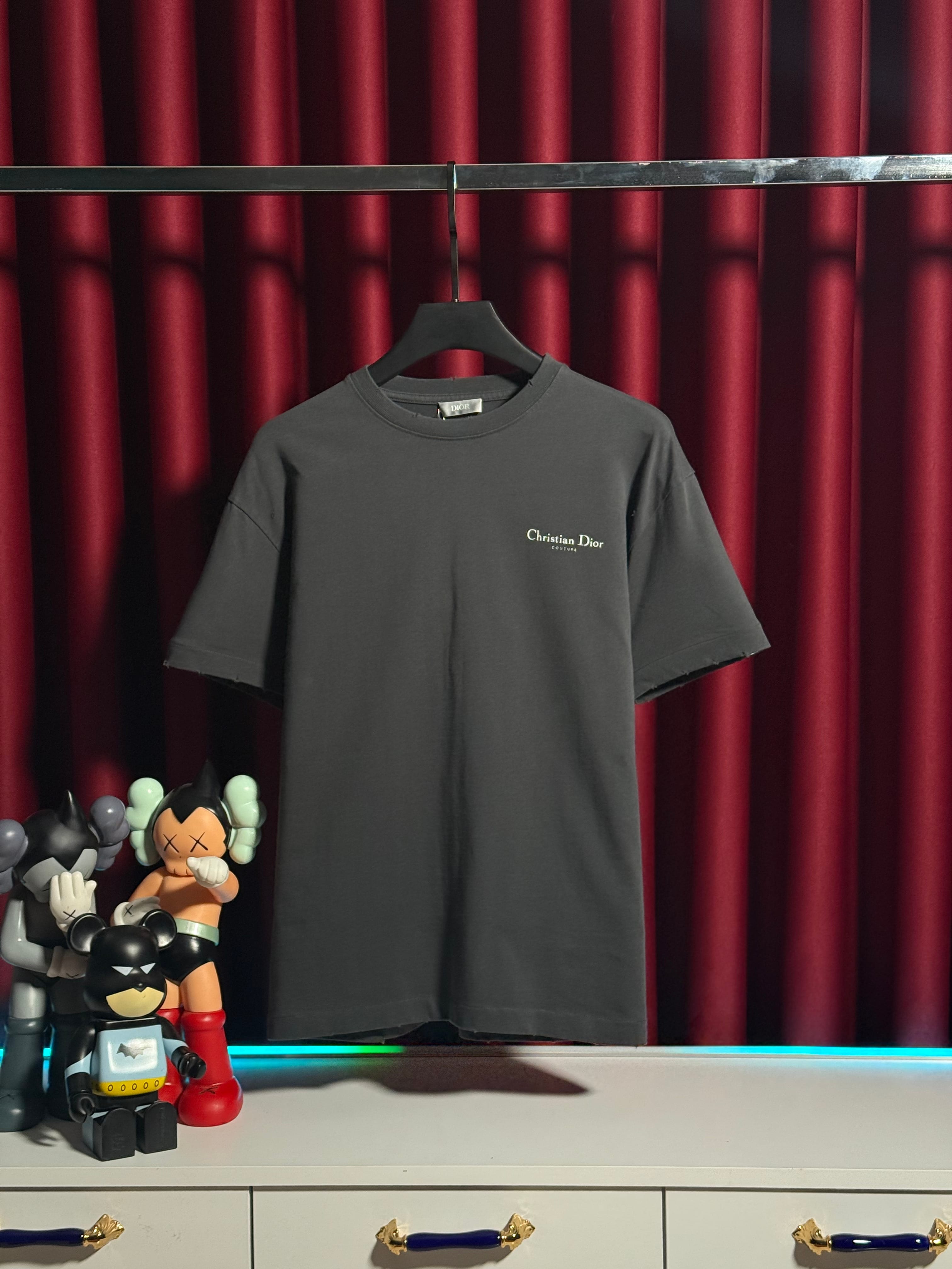Sırt Logo Detaylı Oversize Antrasit Erkek T-shirt