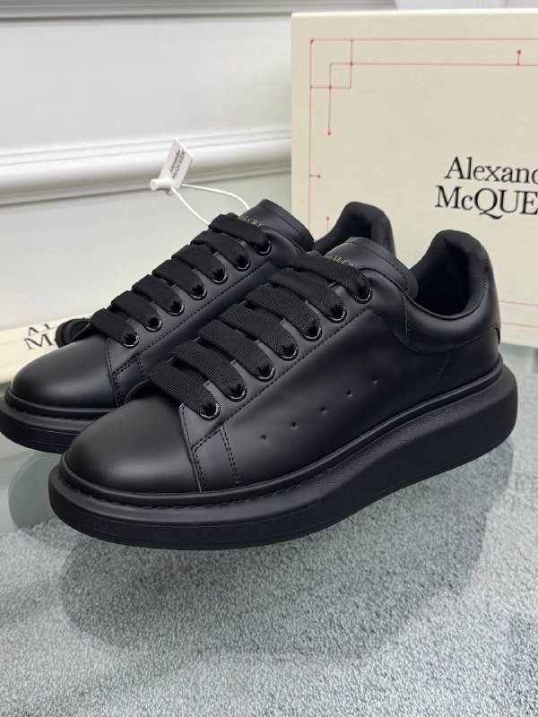 Oversize Siyah Erkek Deri Sneaker