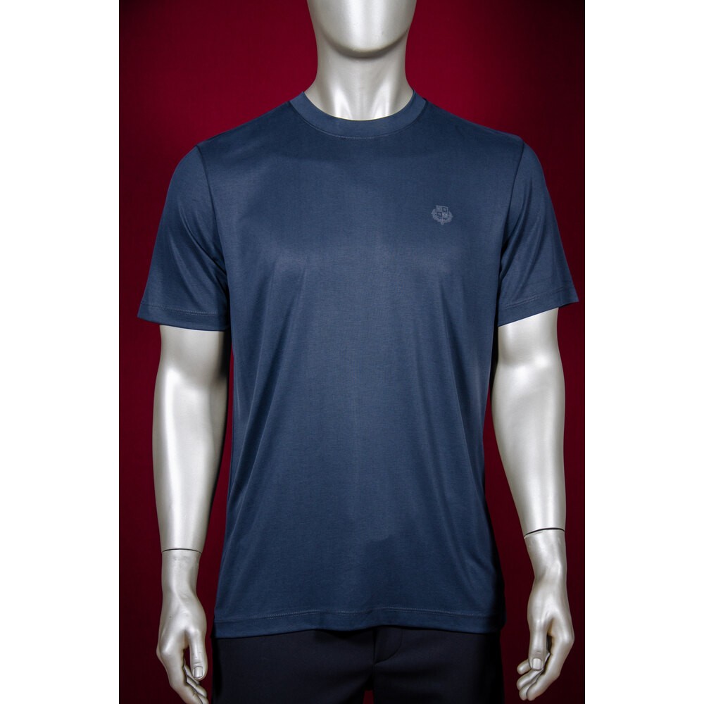 Mavi Renk Merserize T-shirt