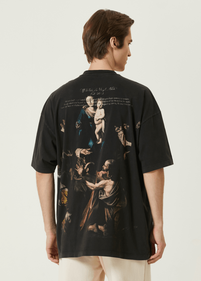 Baskı Detaylı Antrasit Erkek T-shirt NW