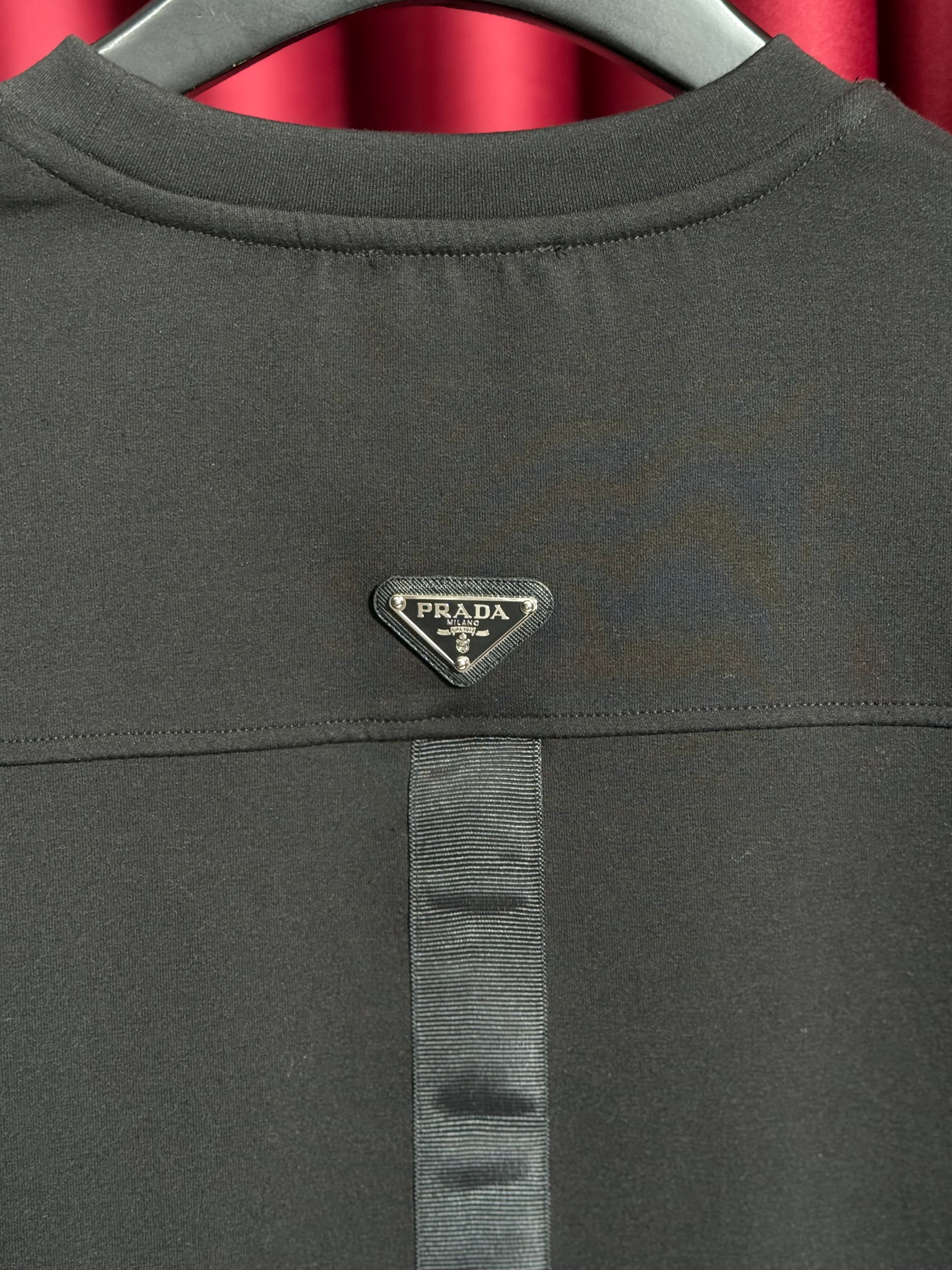 Arkada Metal Logo Detaylı Siyah Erkek Merserize Sweatshirt
