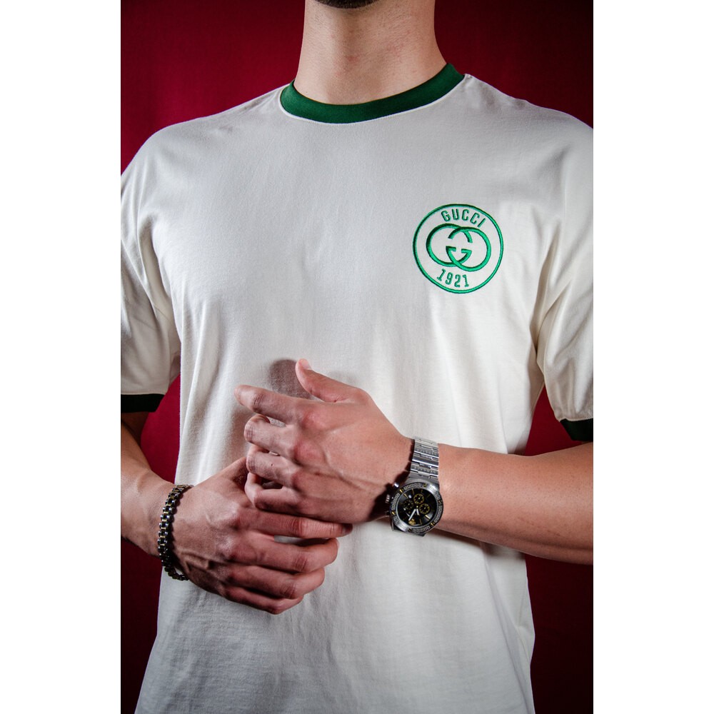 1921 Nakış Yeşil Logo Detaylı Erkek T-Shirt NW
