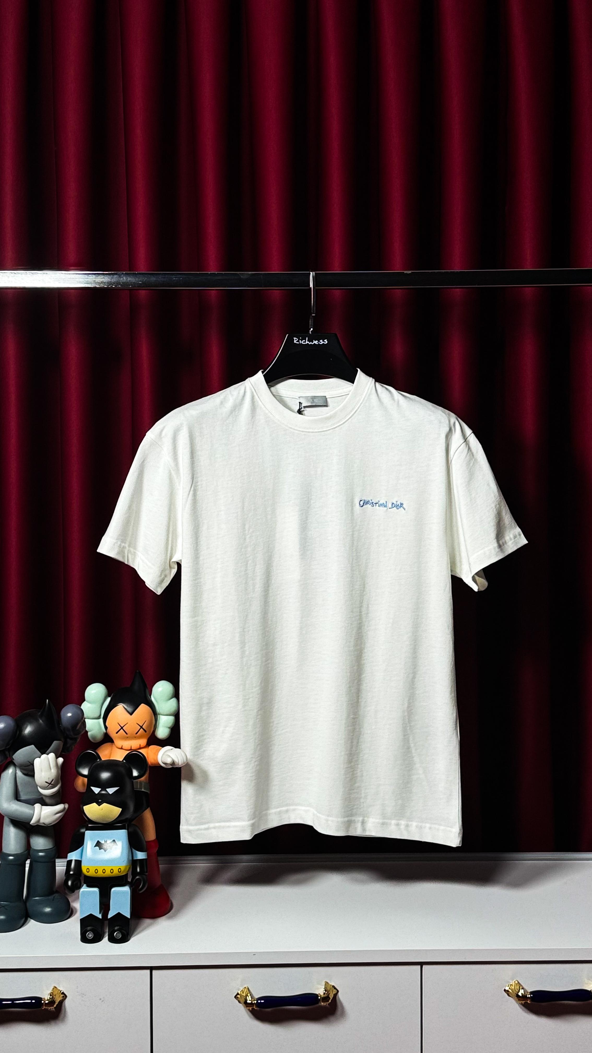 Nakış Logo Detaylı Beyaz Erkek T-shirt