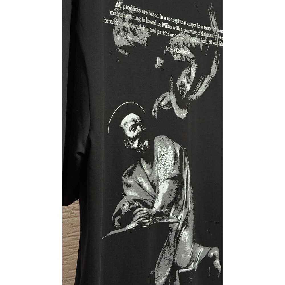Arka Baskı Detaylı Beyaz Erkek T-shirt