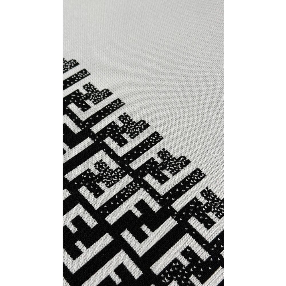 FF Logo Detaylı Erkek Beyaz Kazak
