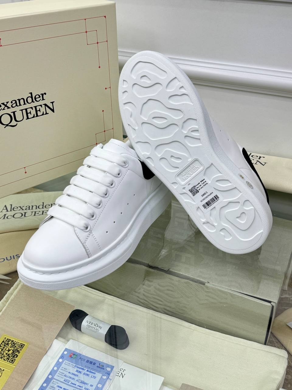 Oversize Süet Detaylı Beyaz Erkek Deri Sneaker