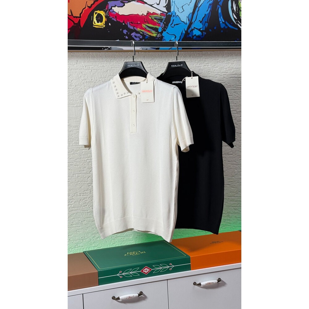 Yaka Taş Detaylı Erkek Polo T-shirt NW