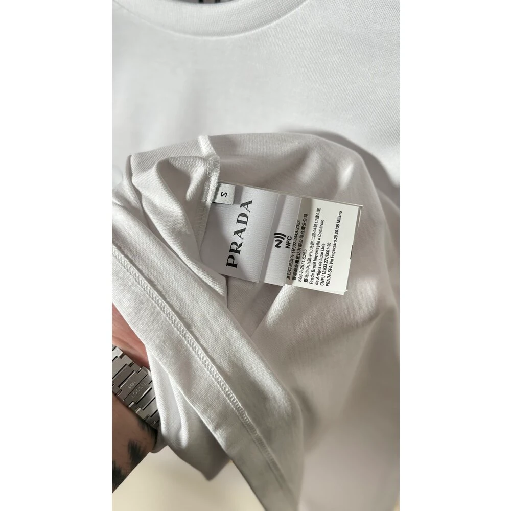 Mavi Detaylı Logo Baskılı Erkek T-shirt NW