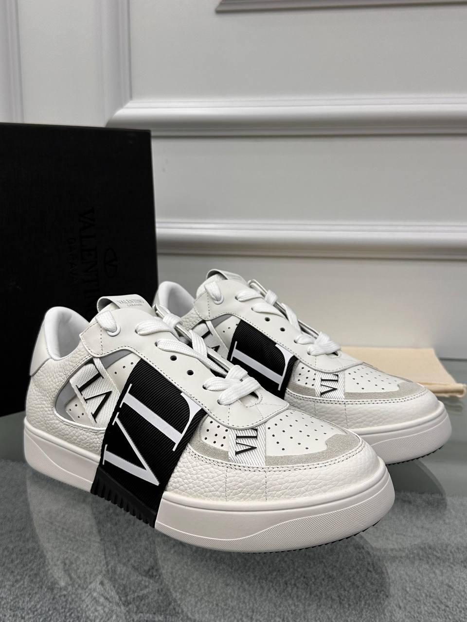 Logo Detaylı Beyaz Erkek Deri Sneaker