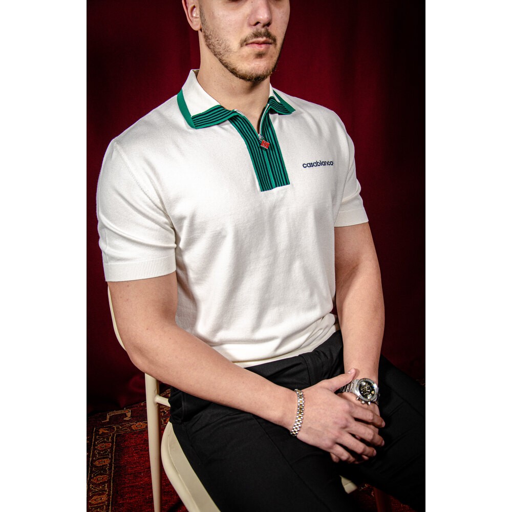 Tenis Club Yarım Fermuarlı Erkek Polo T-shirt NW