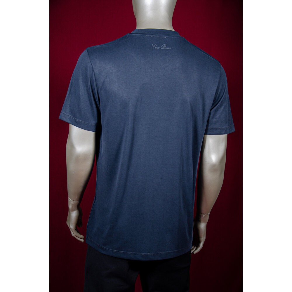 Mavi Renk Merserize T-shirt