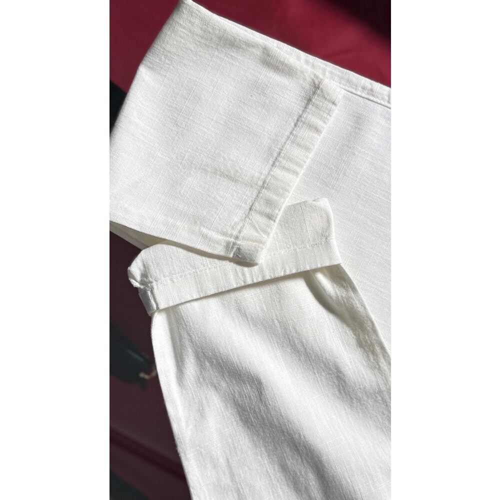 Beyaz Keten Pantalon