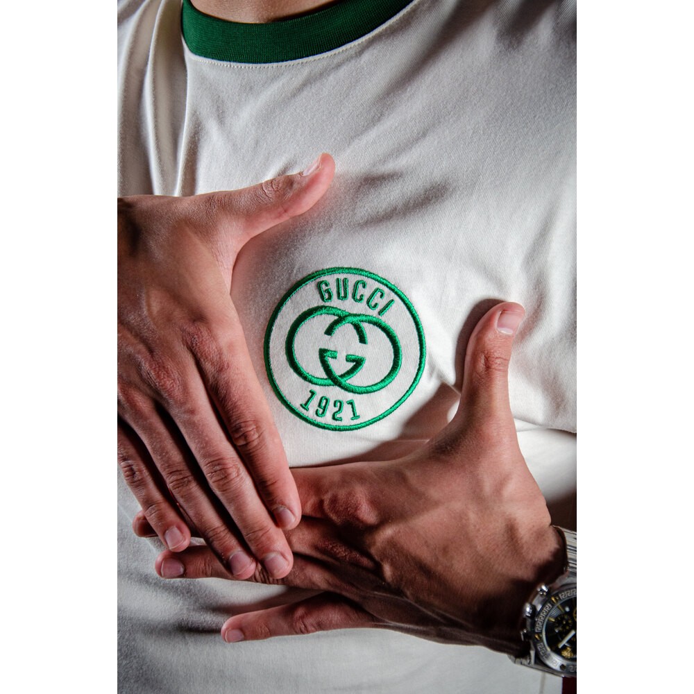 1921 Nakış Yeşil Logo Detaylı Erkek T-Shirt NW