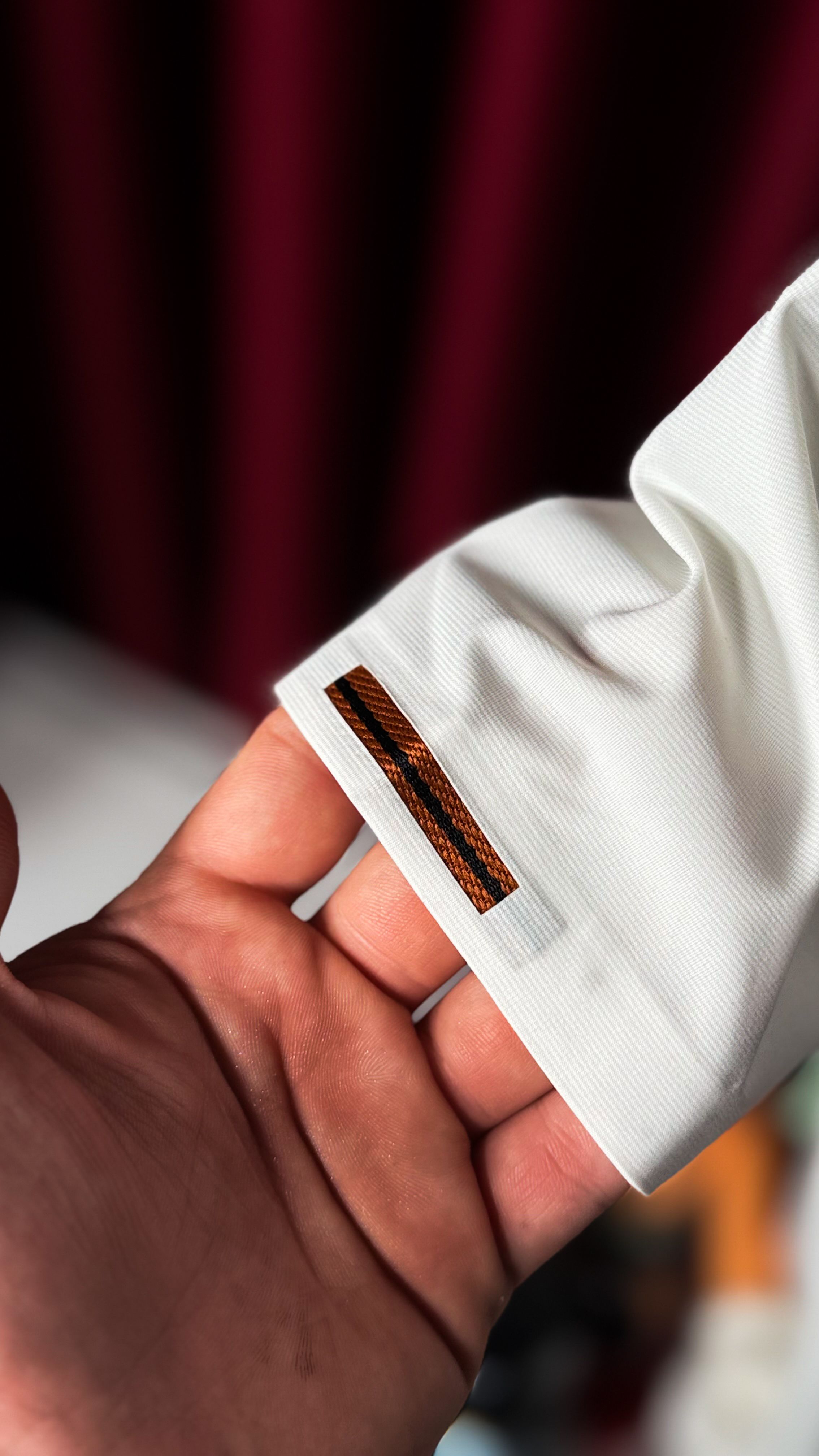 İthal Nakış Logo Detaylı Beyaz Polo Yaka T-shirt