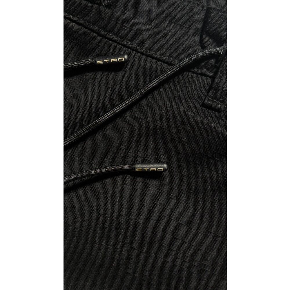 Siyah Keten Pantalon