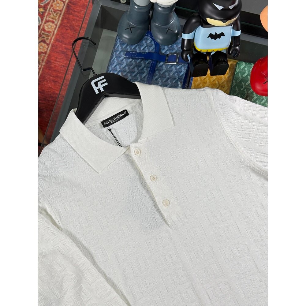 Monogram Logo Detaylı Erkek Triko Polo Kazak
