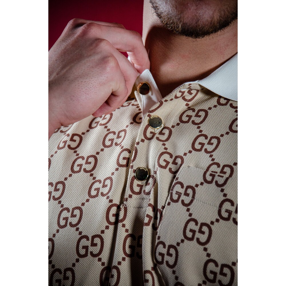 Monogram Detaylı Erkek Polo T-shirt