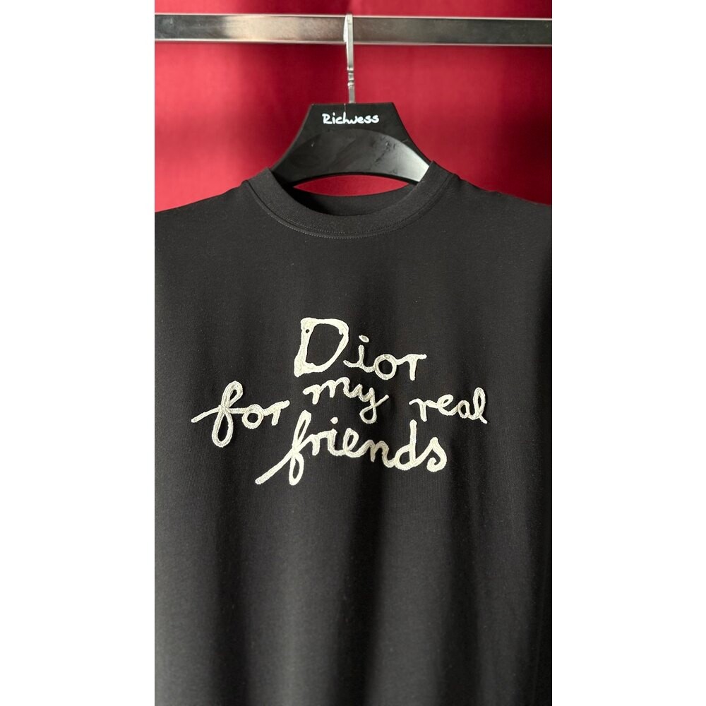 Nakış Yazı Detaylı Siyah Erkek T-shirt NW