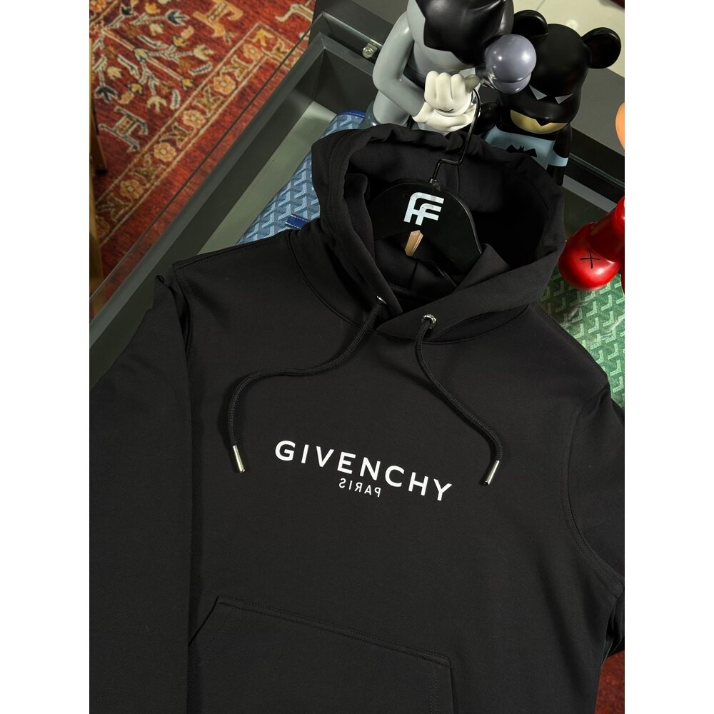 Logo Baskılı Erkek Kapşonlu Sweatshirt
