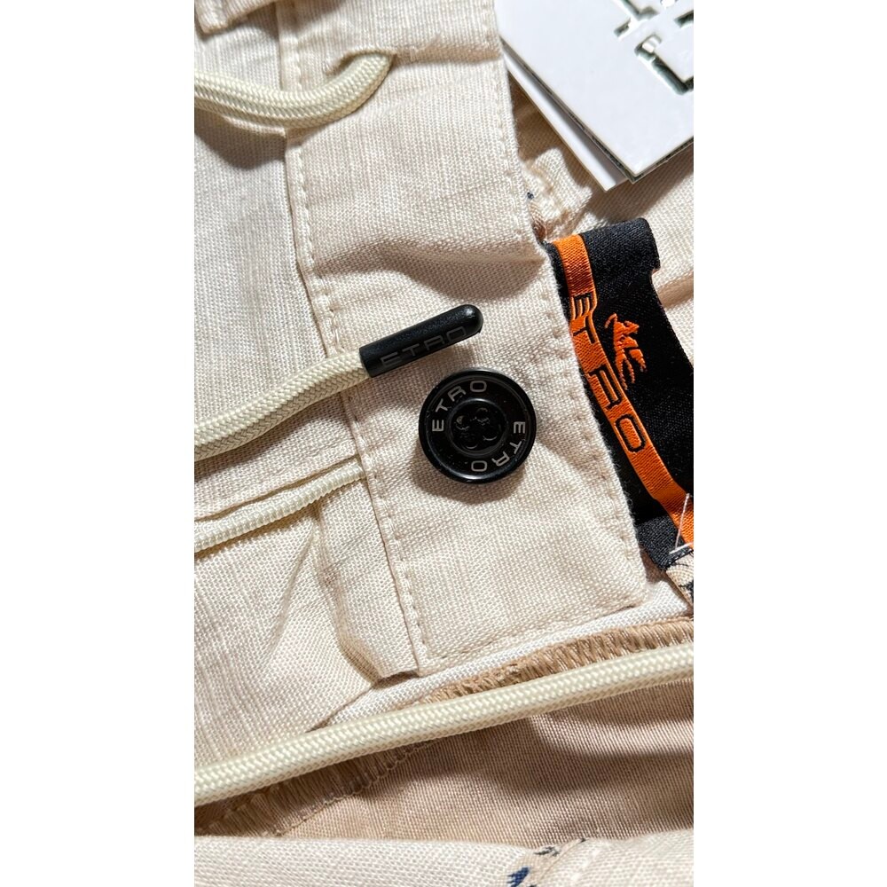 Bej Keten Pantalon