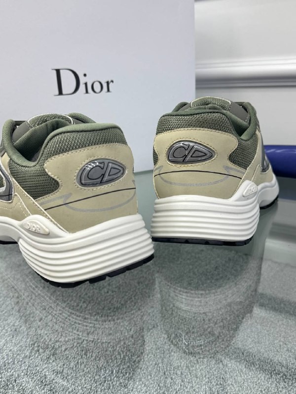 Logo Detaylı Yeşil Bej Erkek Sneaker