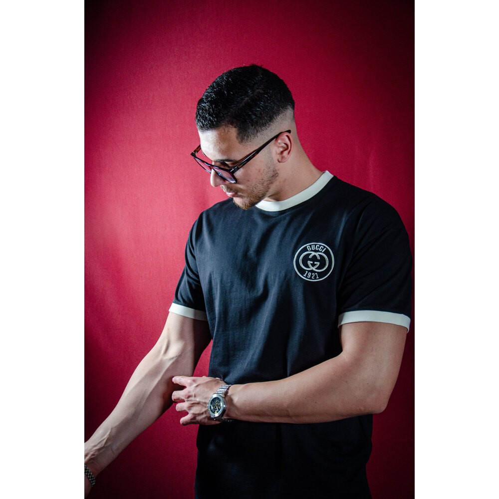 1921 Nakış Logo Siyah Erkek T-shirt NW
