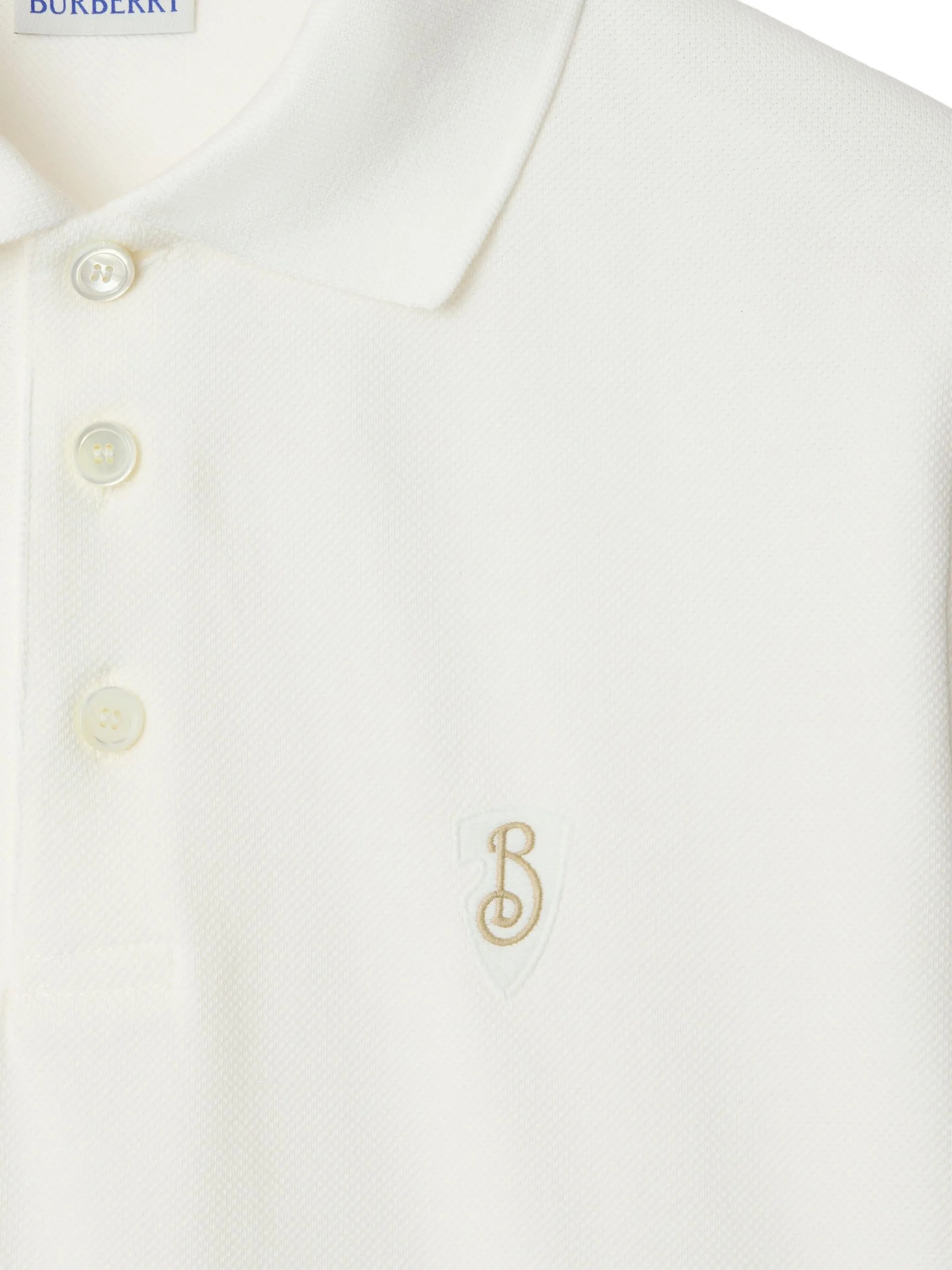 Nakış Logo Detaylı Erkek Beyaz Polo T-shirt NW