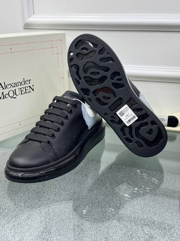 Oversize Siyah Erkek Deri Sneaker