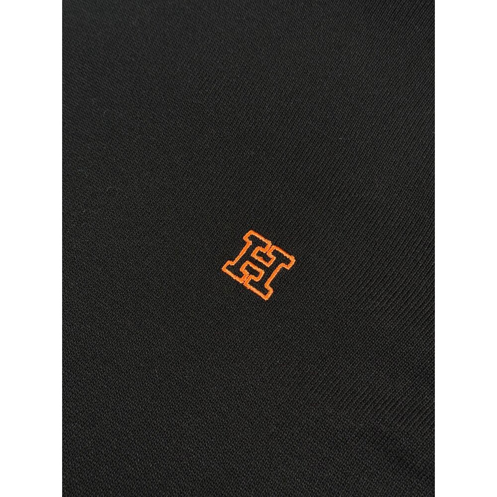 Turuncu Nakış Logo İşlemeli Erkek Triko Kazak