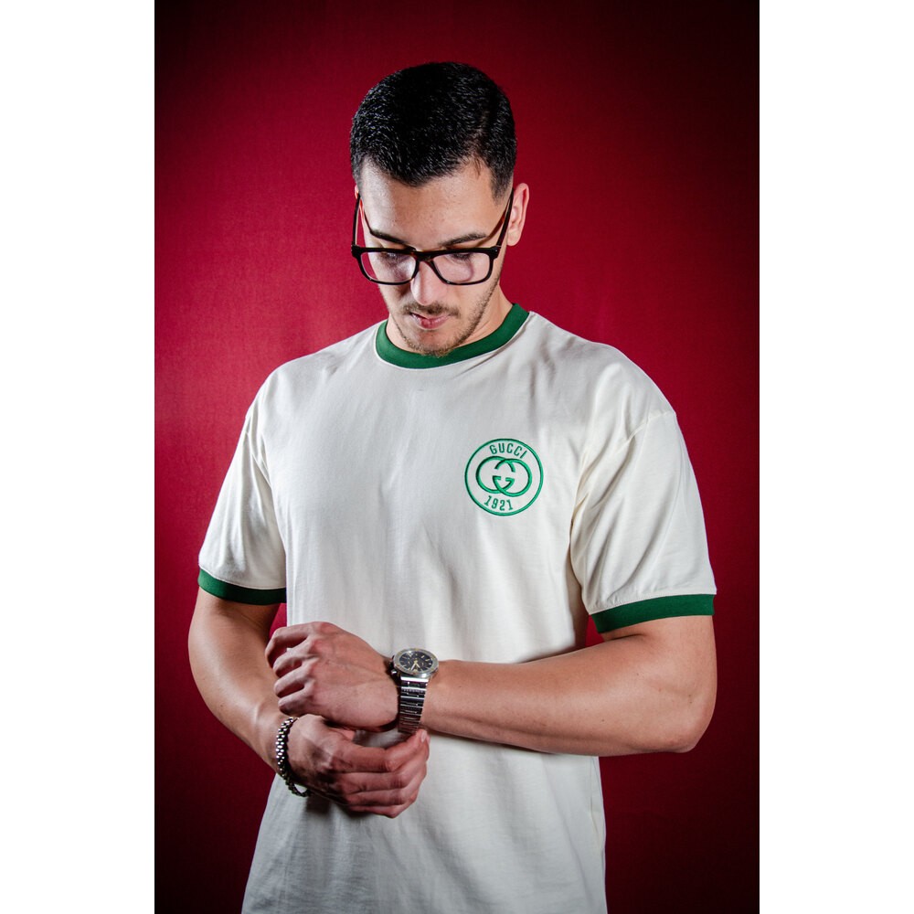 1921 Nakış Yeşil Logo Detaylı Erkek T-Shirt NW