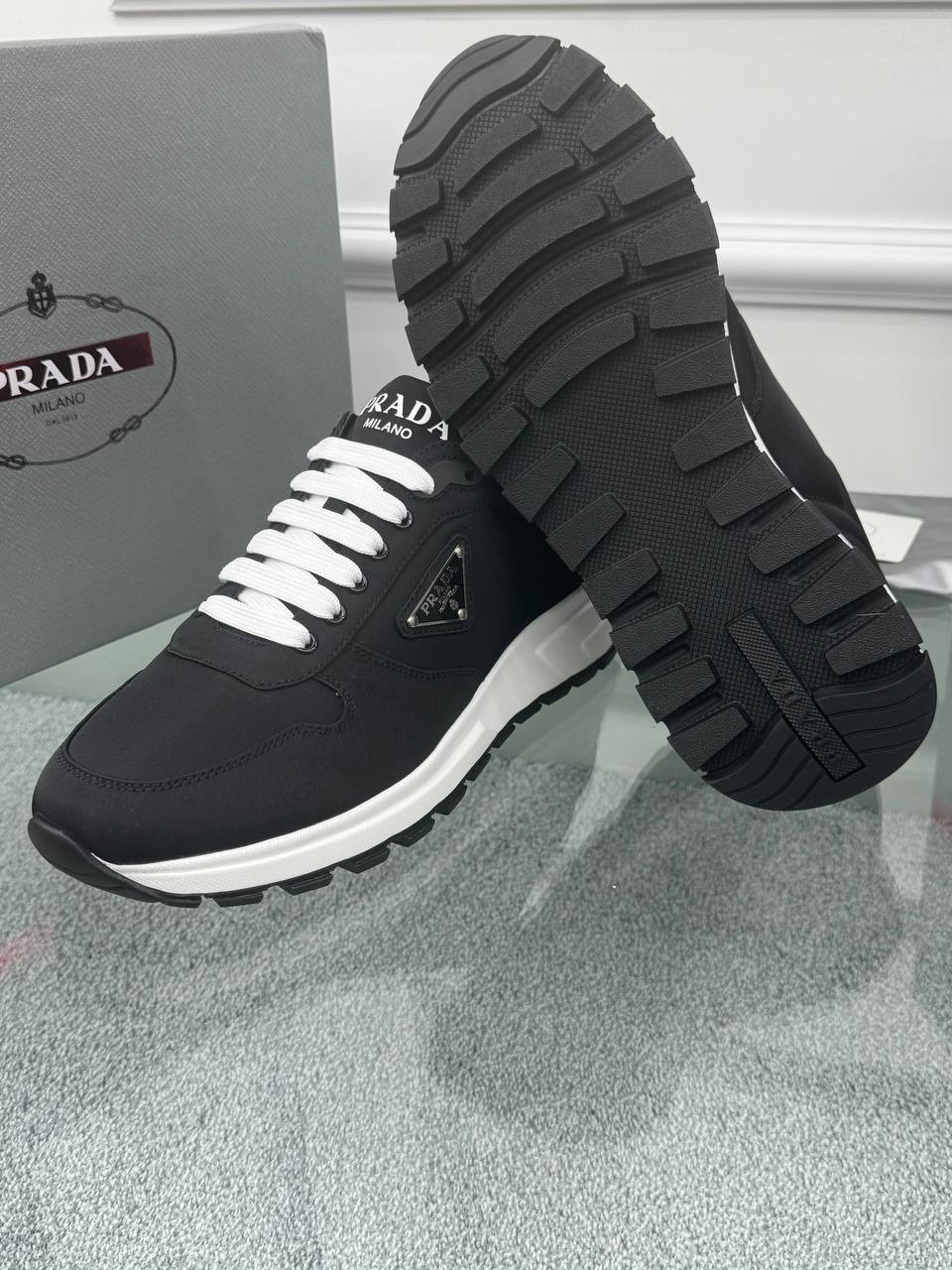 Logo Detaylı Kumaş Erkek Sneakers