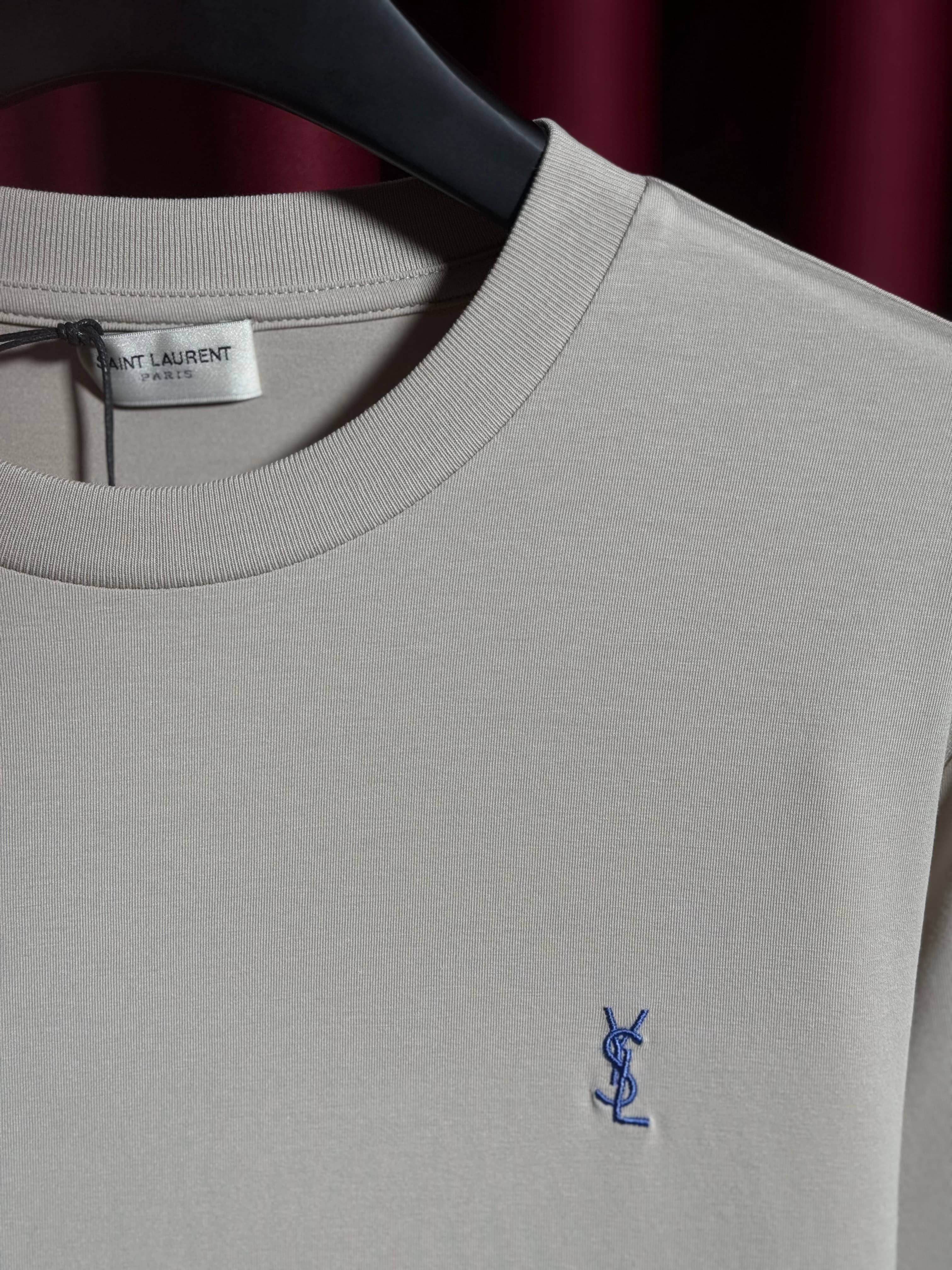 Nakış Logo Detaylı Bej Erkek T-shirt