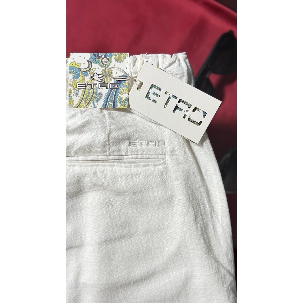Beyaz Keten Pantalon